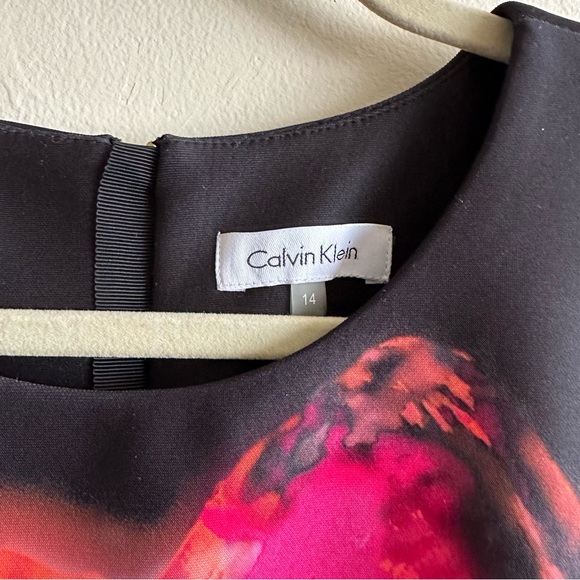 Calvin Klein floral Bodycon Dress - Sz 14 - Picture 3 of 11